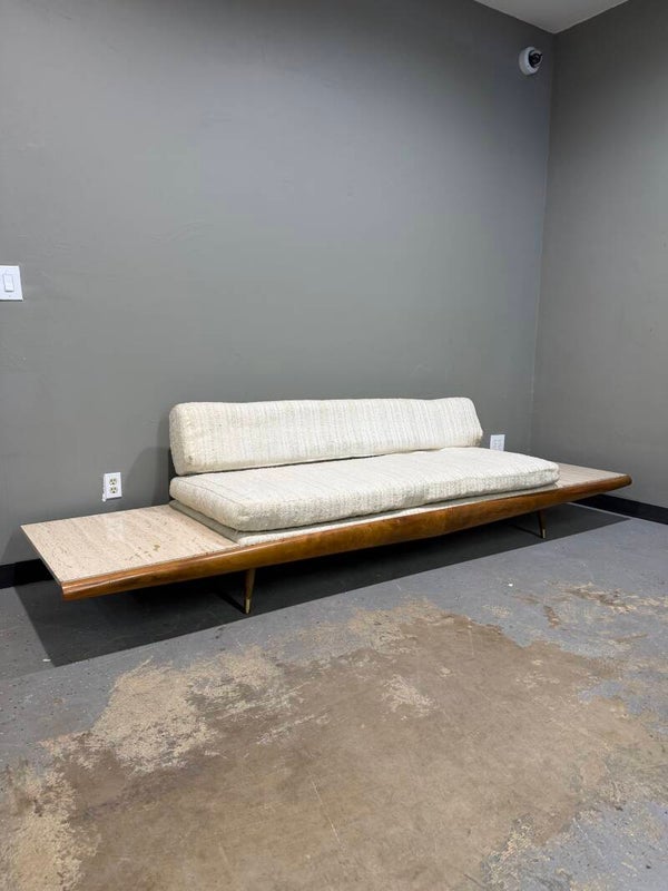 Mid Century Modern Adrian Pearsall Sofa with Terrazzo End Tables
