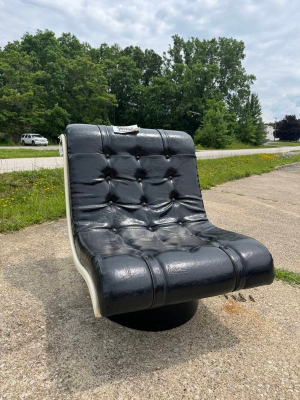 Space Age Black and White Chair
