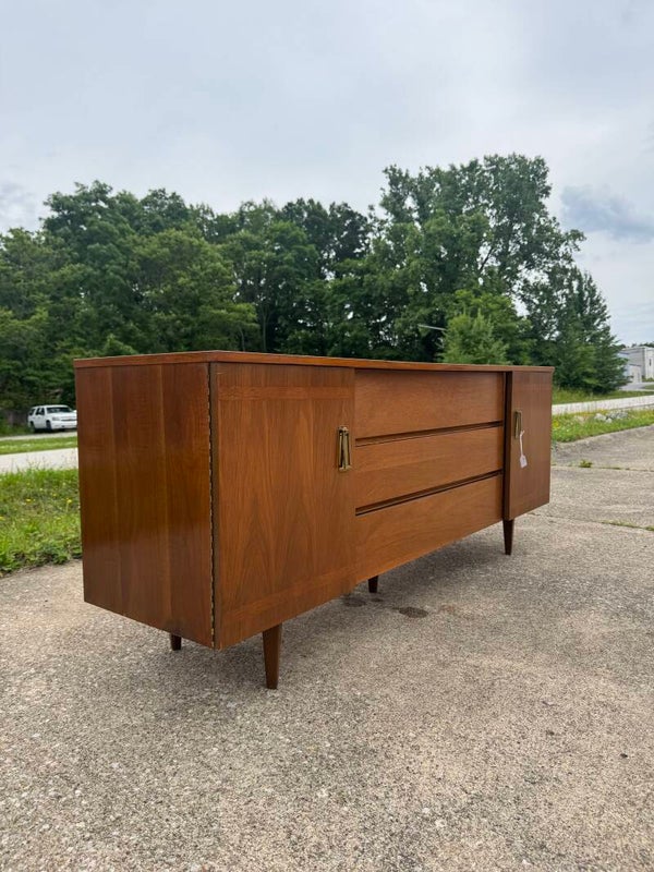 Mid Century Modern Walnut Credenza