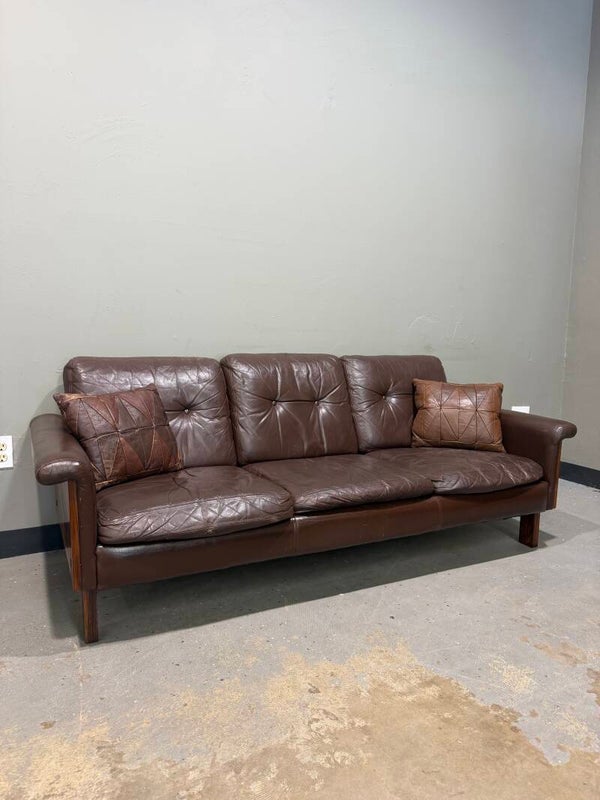 Rosewood framed 3 Cushion Couch
