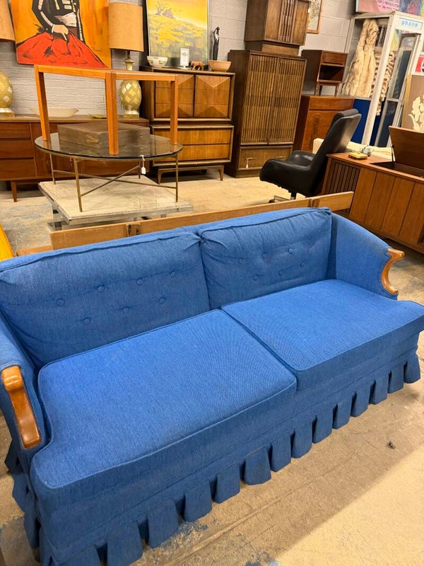 Mcm blue two cushion couch