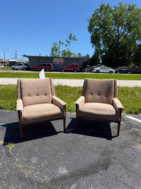 Mcm Walnut Chair Pair
