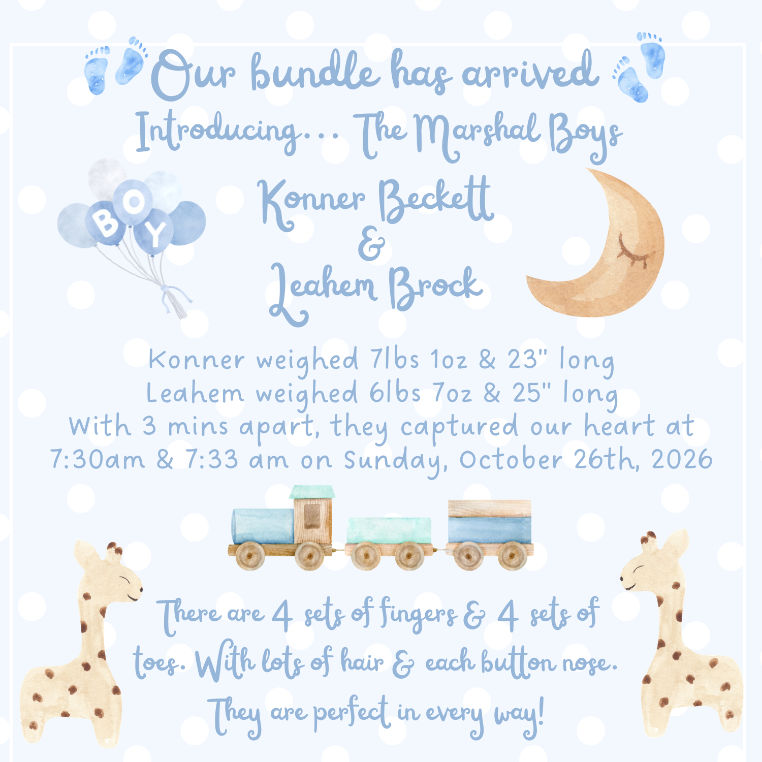 New Baby Arrival Announcements and Shower Invitations