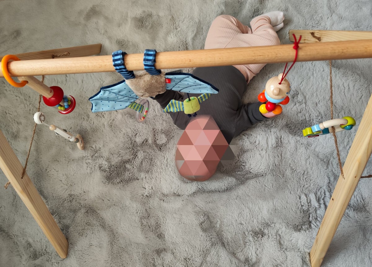 Spielbogen Textil naturweiß