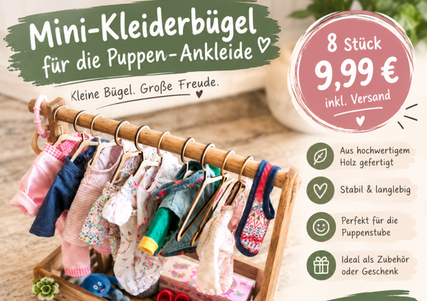 Puppen Kleiderbügel 8er Set
