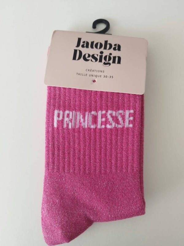 Lot de 2 paires de chaussettes enfant pailletées – Princesse & Chipie