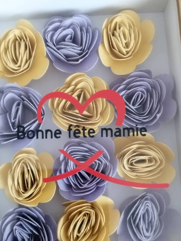 Cadre floral 3D – Spécial Mamie