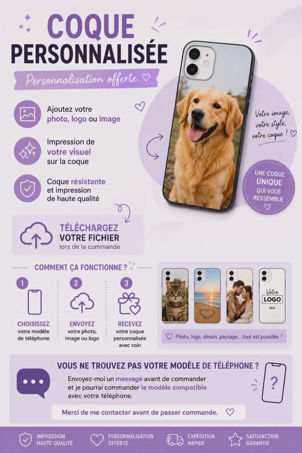 Coque téléphone personnalisée - Personnalisation offerte