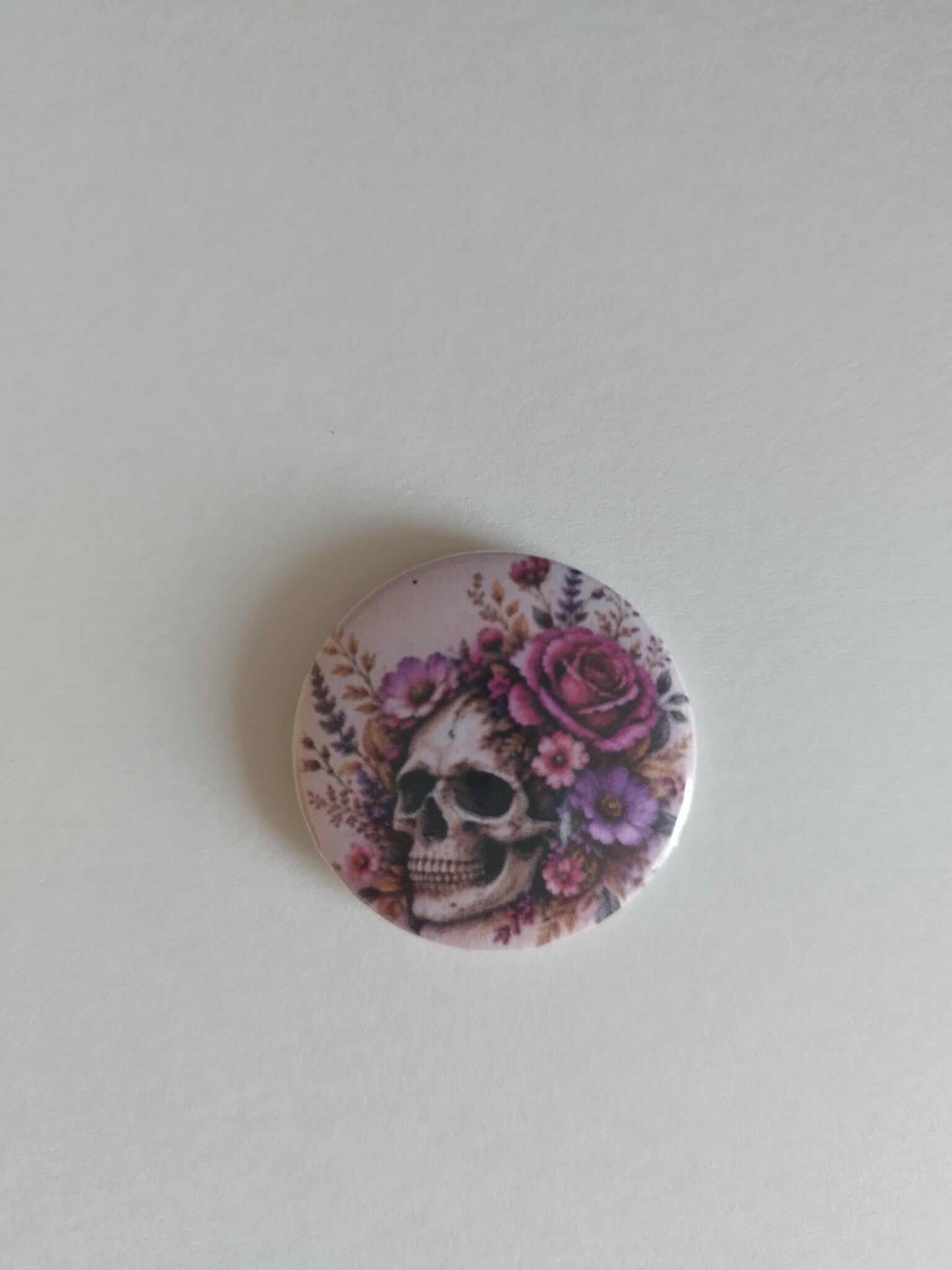 Magnet Tête de Mort Fleurie – 32 mm