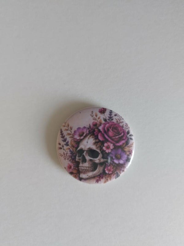 Magnet Tête de Mort Fleurie – 32 mm