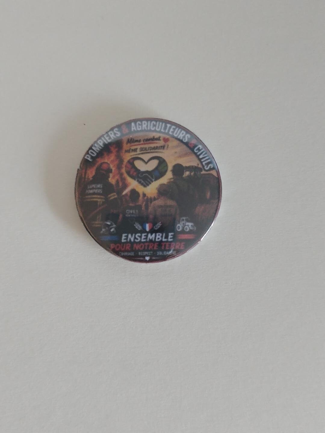 Magnet rond 32 mm – Pompiers, agriculteurs & civils