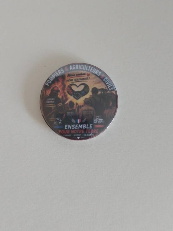 Magnet rond 32 mm – Pompiers, agriculteurs & civils