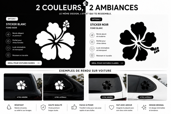 Sticker Vinyle Fleur Minimaliste