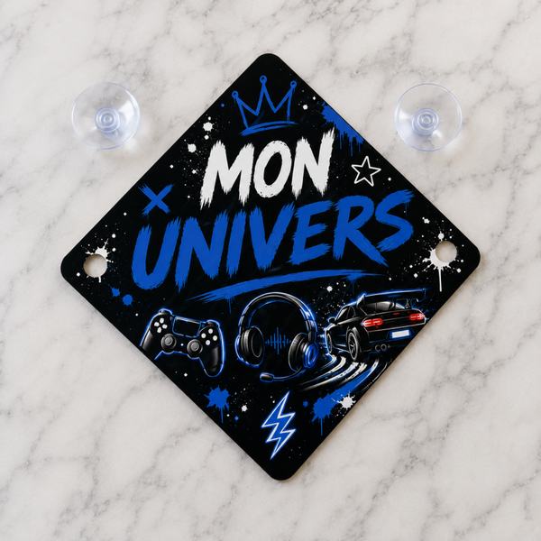 Pancarte ventouse "Mon Univers"