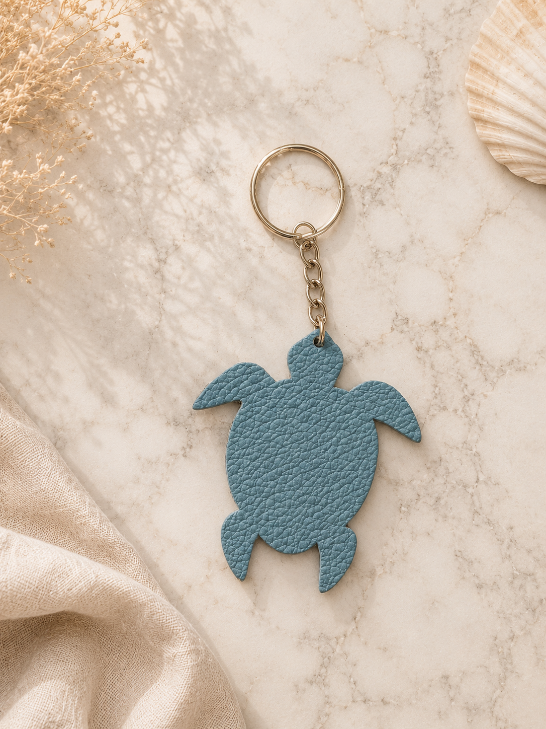 Porte-clé Tortue en simili cuir