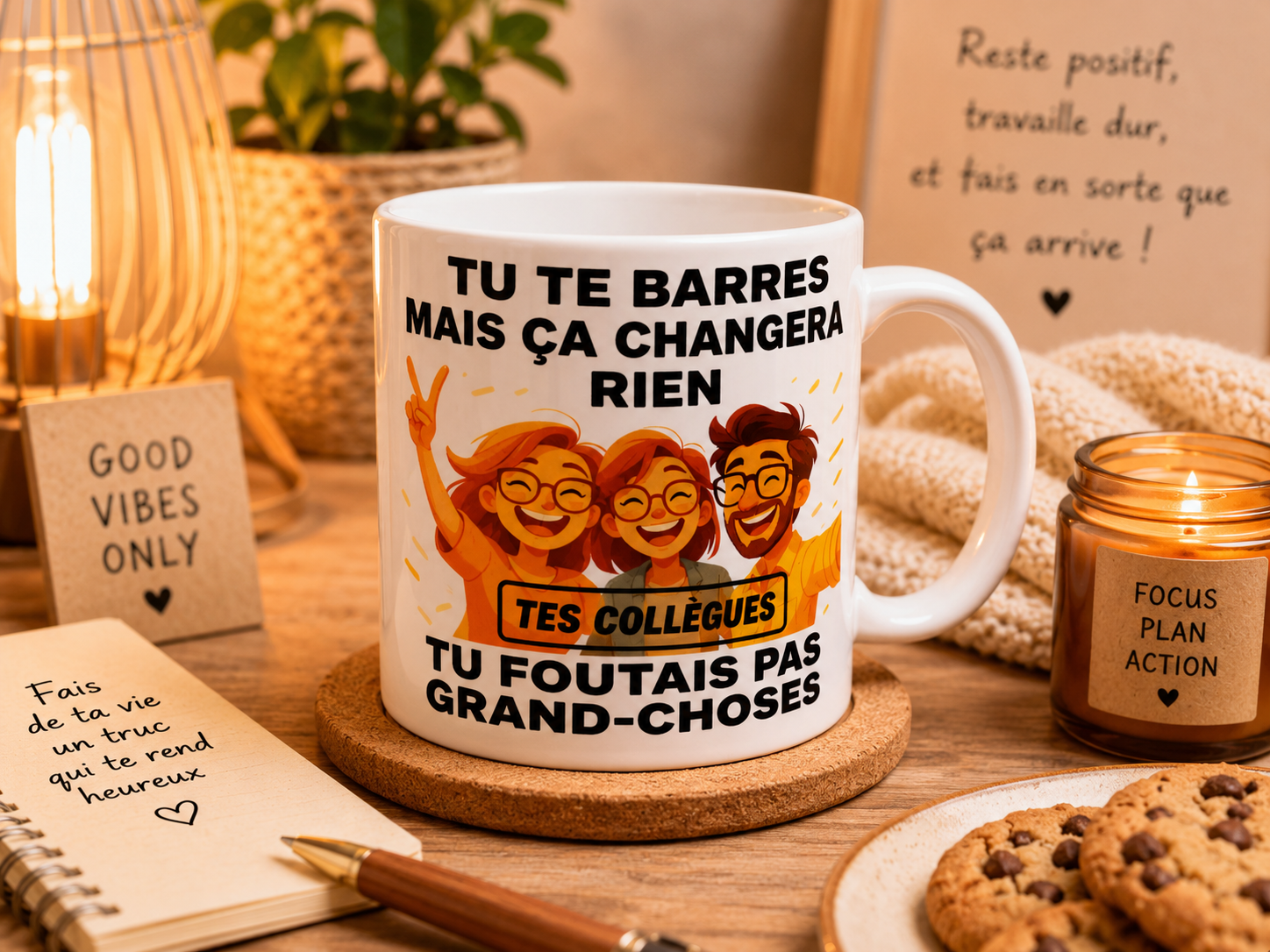 Mug humour “Tu te barres”