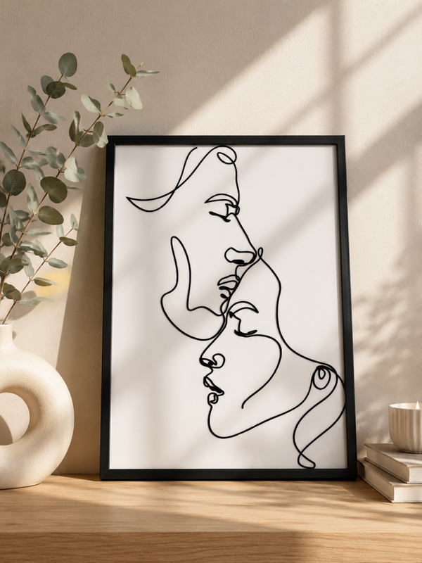 Cadre minimaliste visage