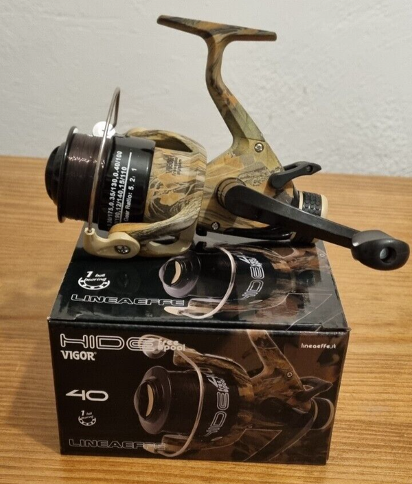 Lineaeffe Vigor Hide 40 Freilaufrolle mit Schnur Karpfenrolle