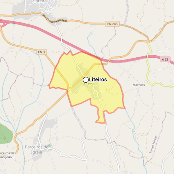 Liteiros no mapa