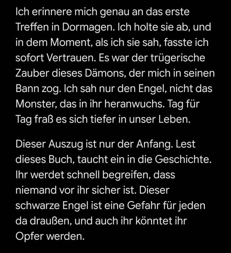 Buchcover Der schwarze Engel aus Dormagen - Autor Gunnar Fischer