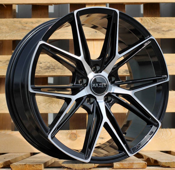 R18x8 5X110 ET 28 65.1 HX043 Noir Poli