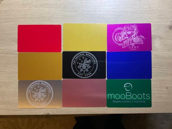 100 Aluminium Business Cards