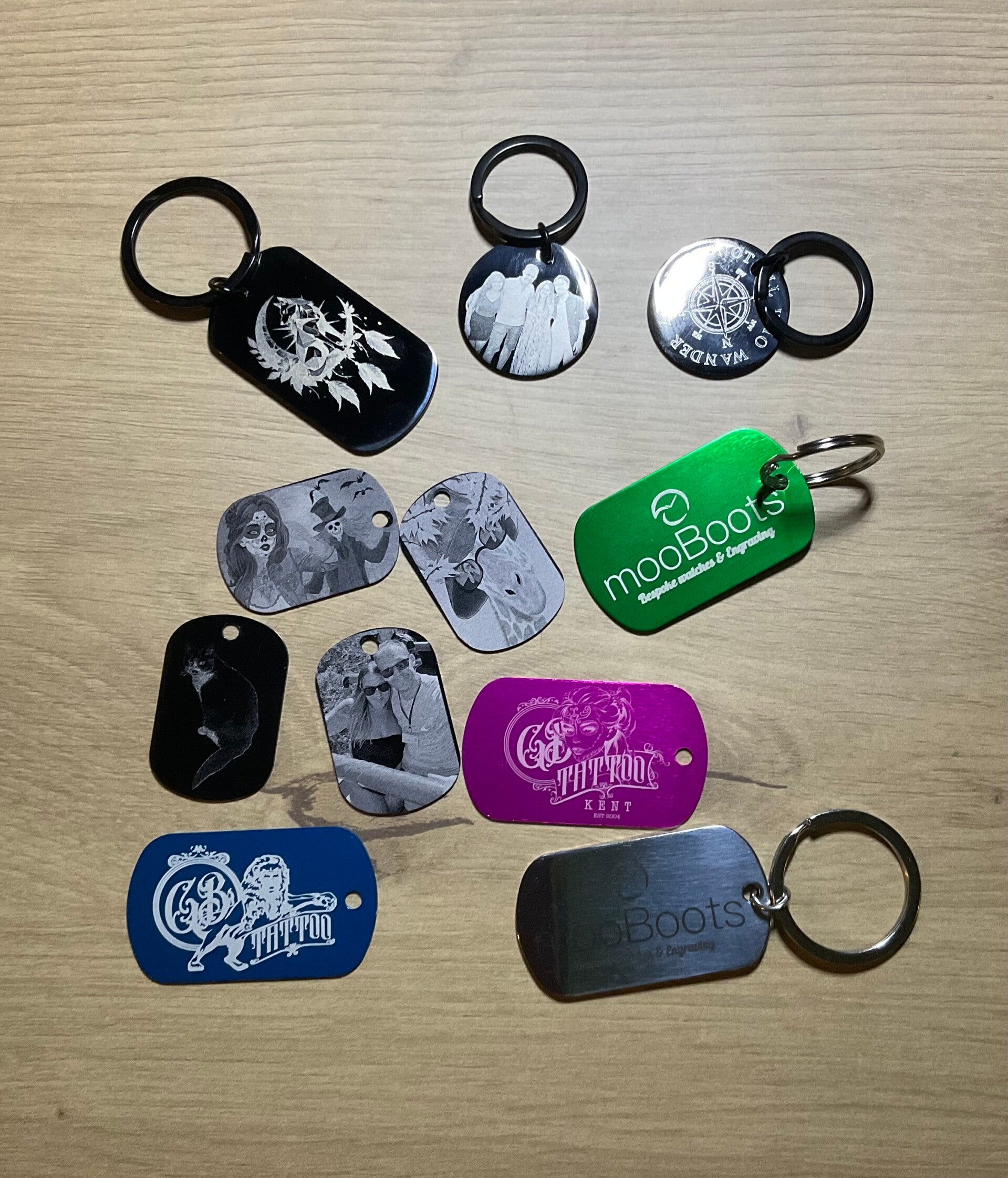 Custom Engraved Aluminium Key Rings