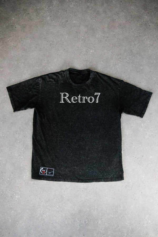 Retro7 streetwear grey washed T-shirt