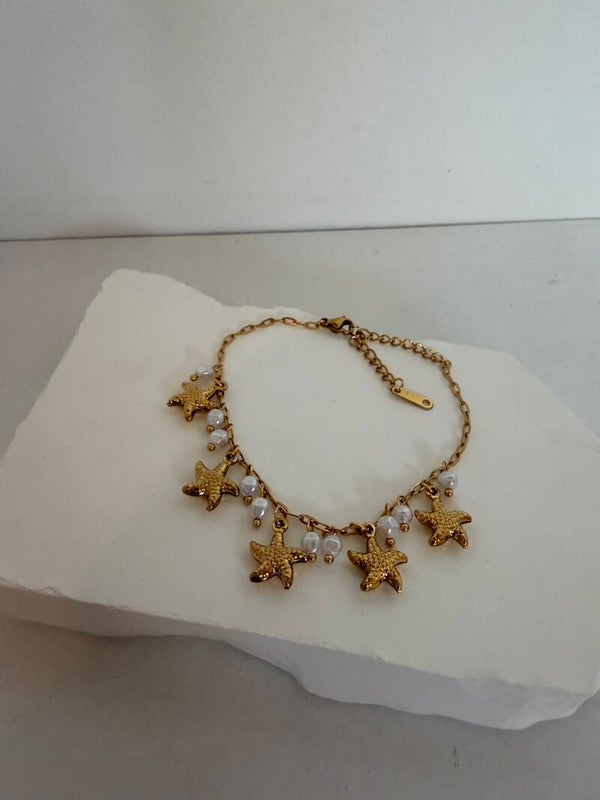 Bracelet breloques étoiles de mer