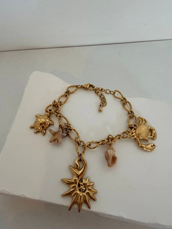 Bracelet breloques hippocampe