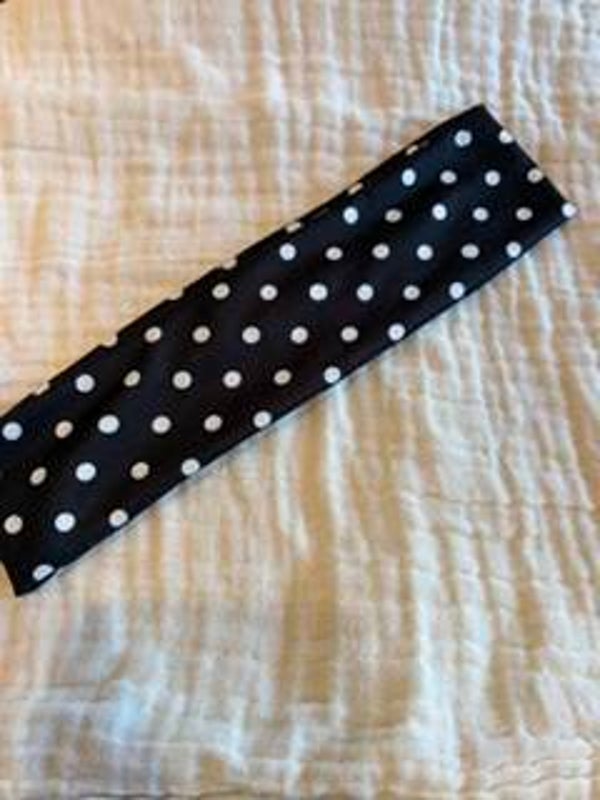 Bandeau noir à pois