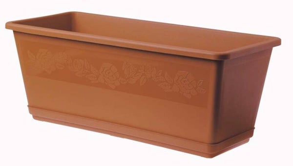 Fioriera/Cassetta Balconella "BAMA" con sottovaso (cm.40)