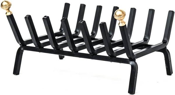 Brucialegna pesante basso con pomoli in ottone (cm.50x30)