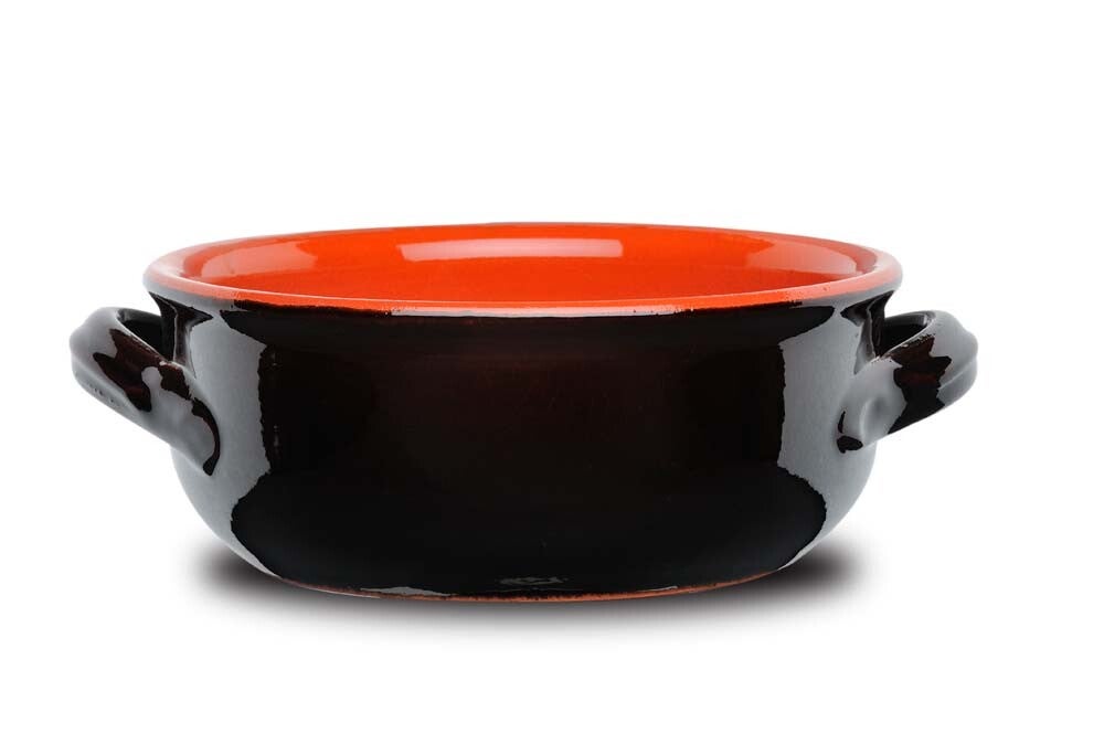 CASSERUOLA in COCCIO/TERRACOTTA a 2 MANICI (cm.36)