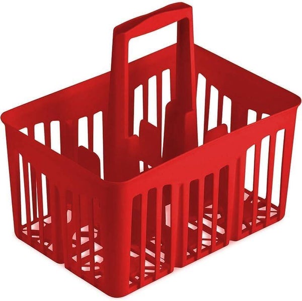 Cestello portabottiglia a 6 scomparti in plastica (31x22x35 cm)