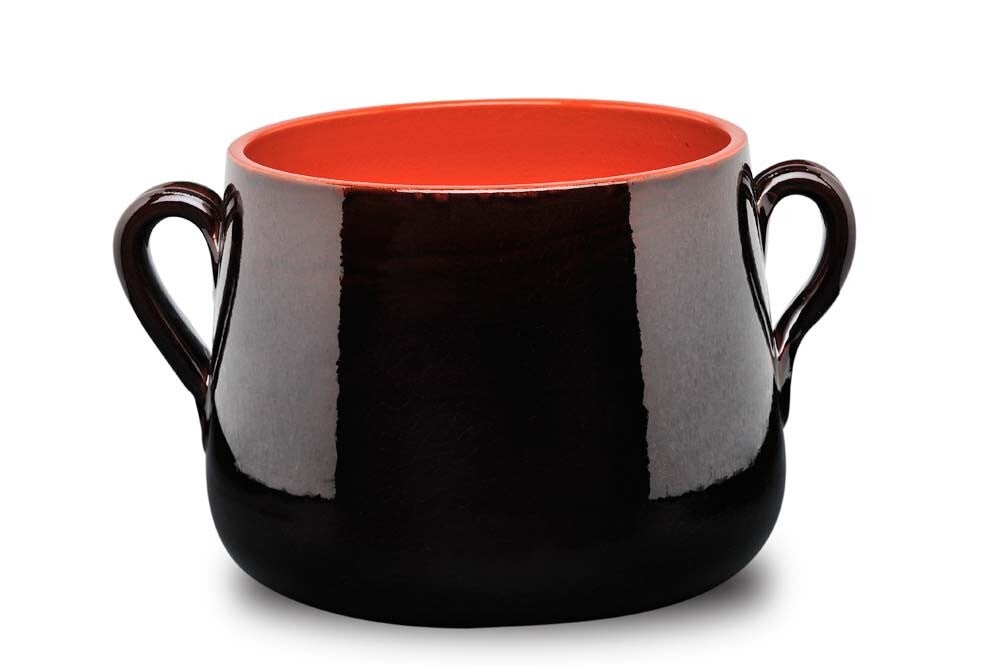 PENTOLA in COCCIO/TERRACOTTA a 2 MANICI (cm.22)