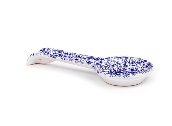 Poggiamestolo marmorizzato BLU in ceramica "BAGNOLI"