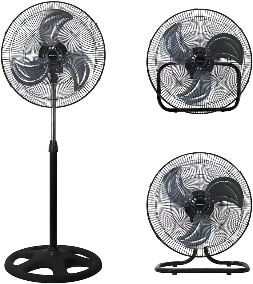 VENTILATORE INDUSTRIALE (3in1 - 3 Velocità) "MELCHIONI FAMILY" da TERRA, PARETE o TAVOLO