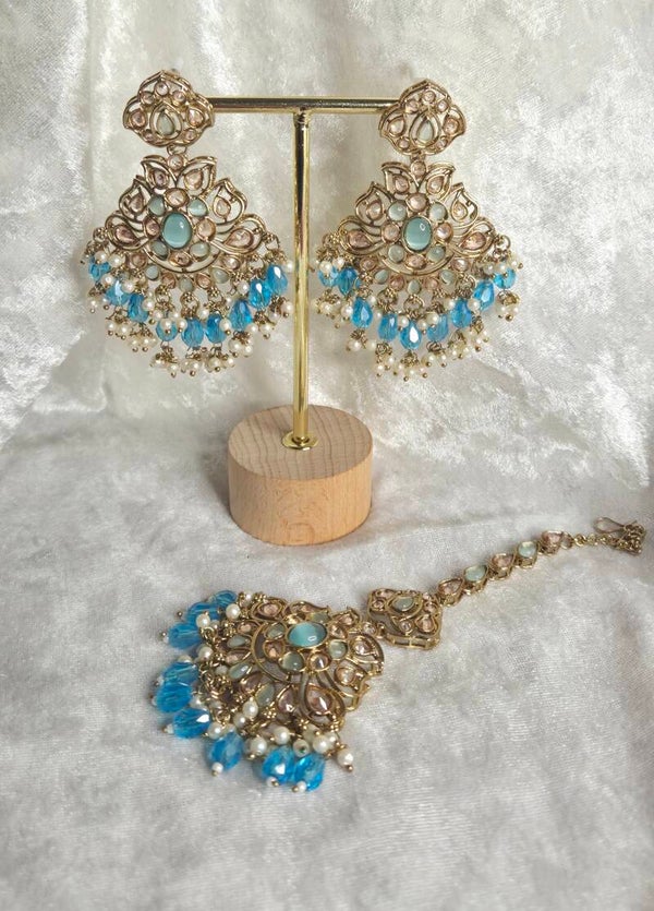 Maang Teeka Morni - Sky Blue