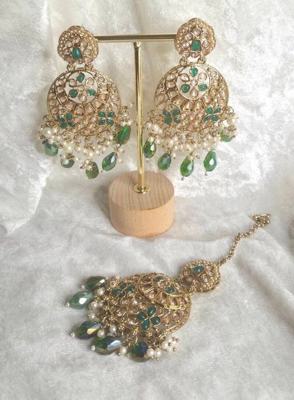 Maang Teeka Sonakshi - Dark Green