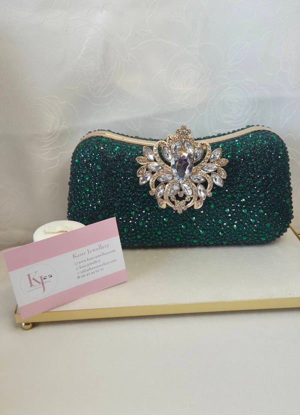 Luxury Bag - Darkgreen Rhinestone