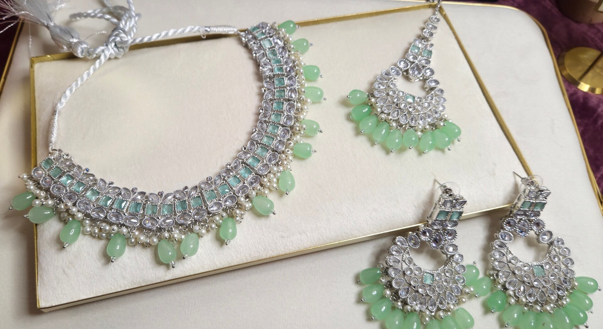 Zilveren Set Harikha - Mint