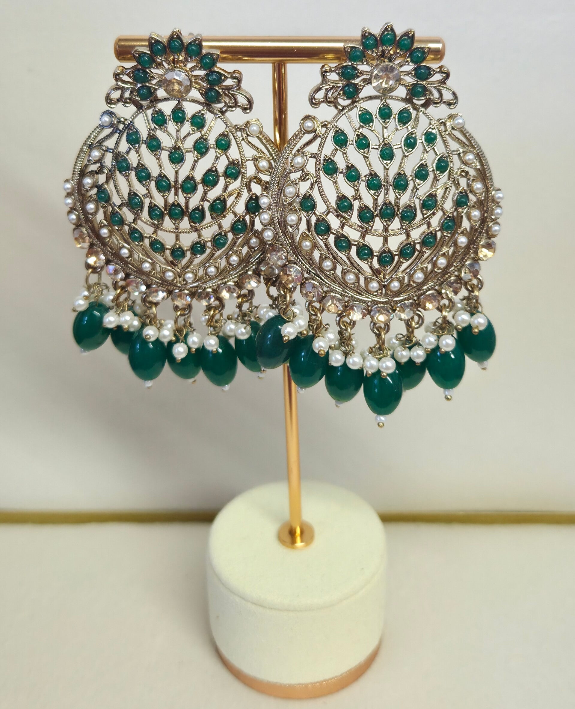 AD Polki Chandbaliya - Green