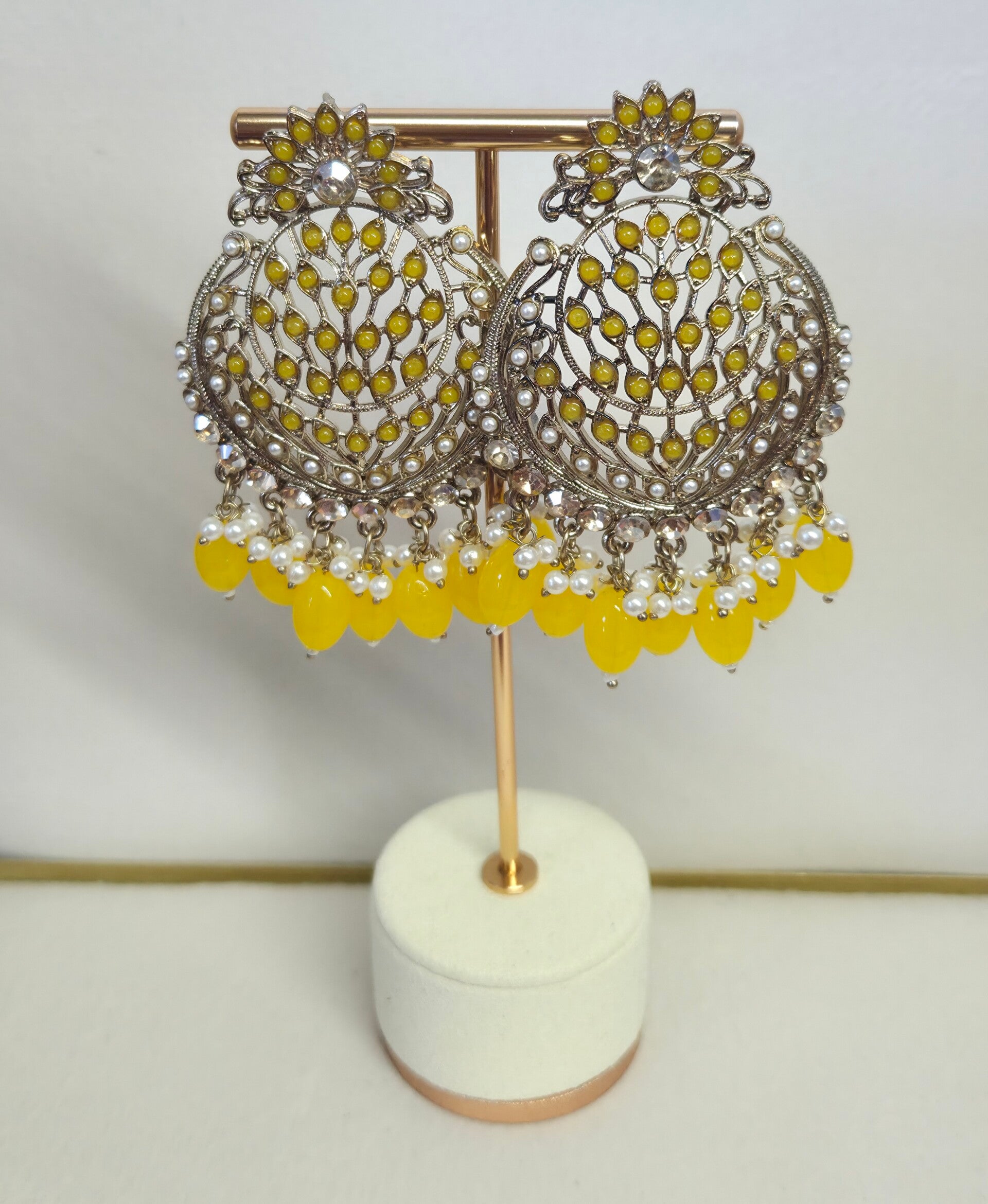 AD Polki Chandbaliya - Yellow