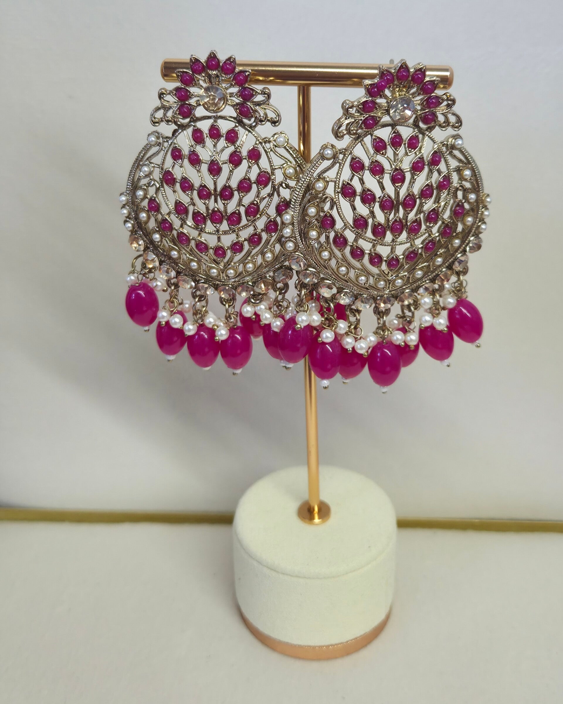 AD Polki Chandbaliya - Fucshia