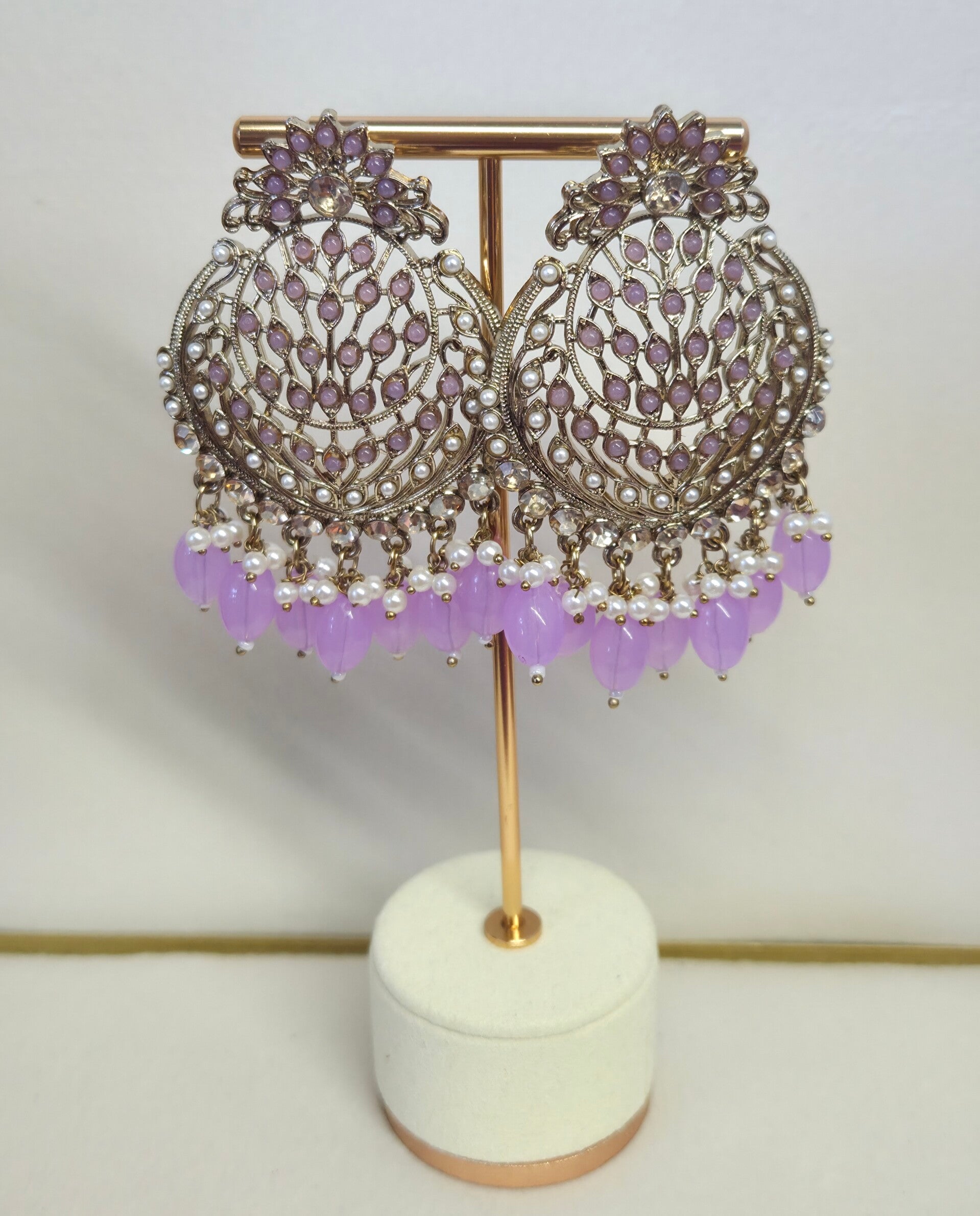 AD Polki Chandbaliya - Lilac