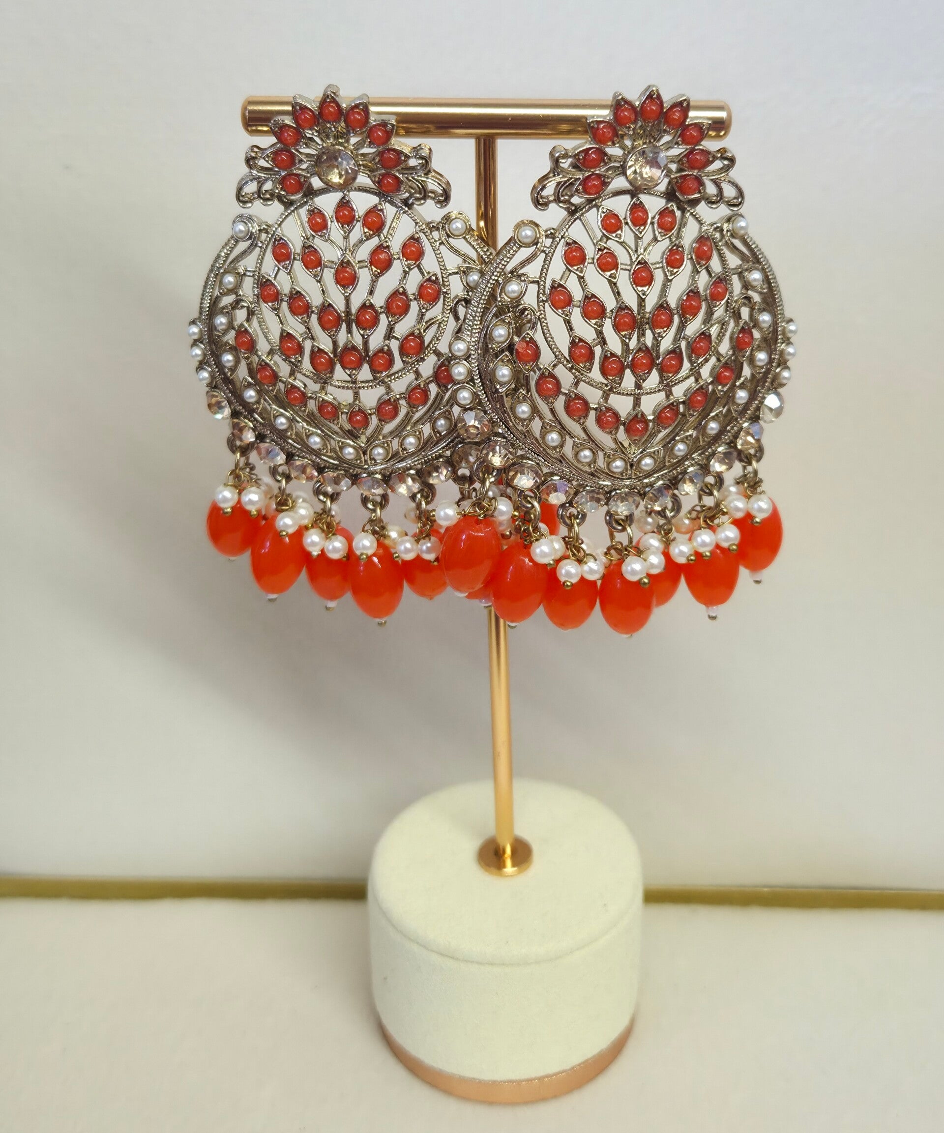 AD Polki Chandbaliya - Orange