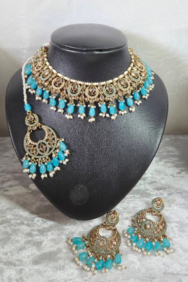 AD Polki set - Light blue