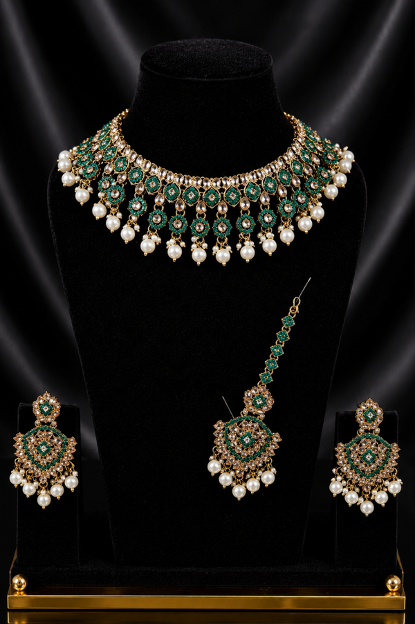 AD Polki Set - Green