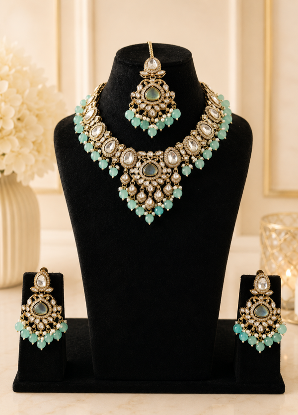 Kundan Brass Stone - Mint